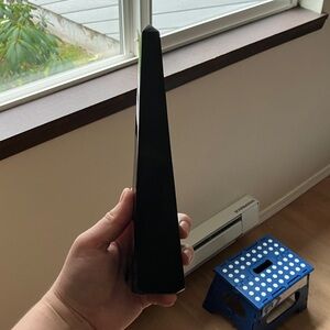 Sleek Black Obelisk Crystal